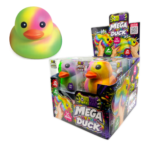 Novelty Brands Mega 5 Inch Tie Dye Squishy Duck Toy Novelty Brands Mega 5 Inch Tie Dye Squishy Duck Toy